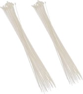 Setje van 40x stuks kabelbinders/tie-wraps wit 40-45 cm van 7.2 mm breed - Klussen/gereedschap
