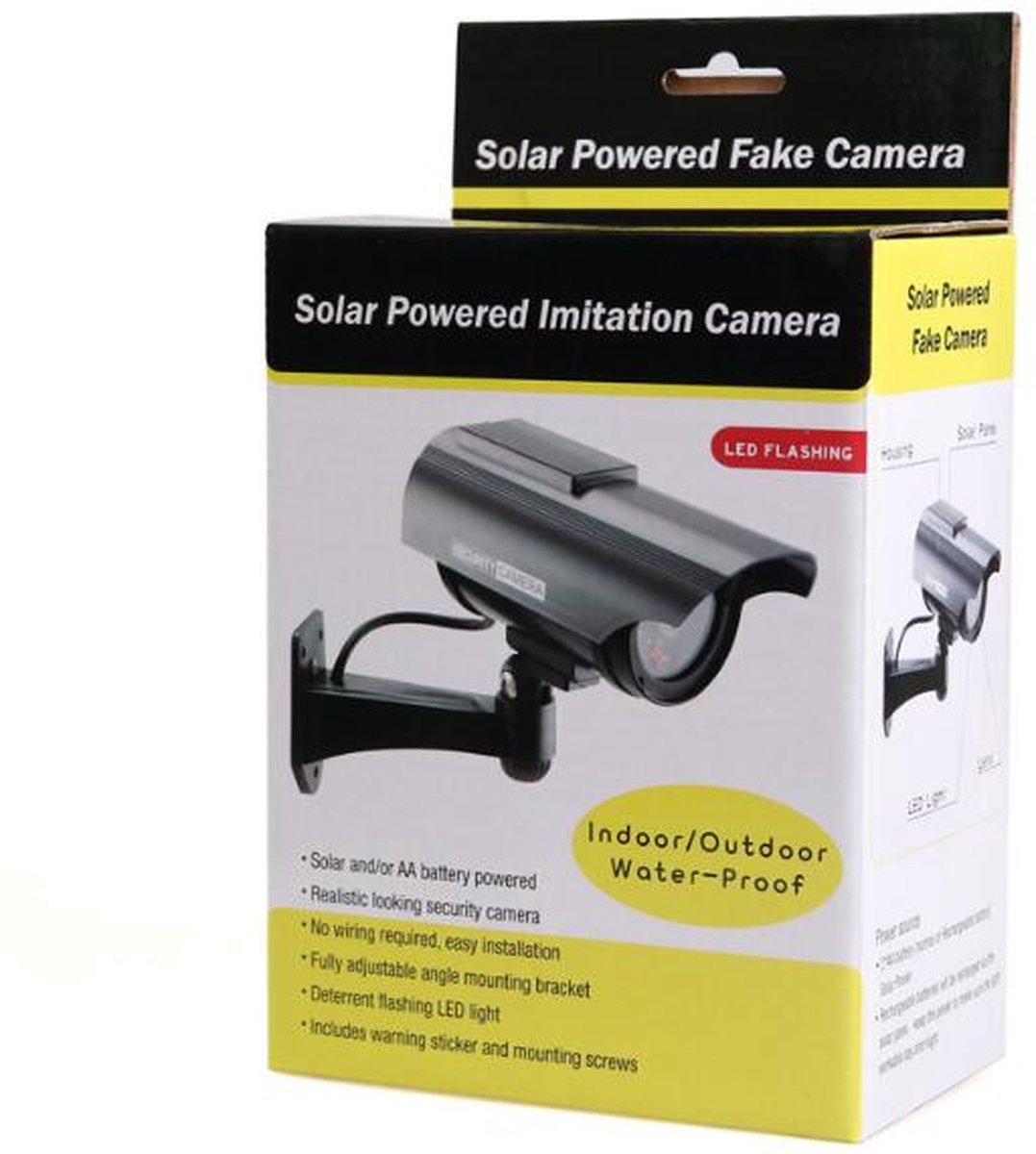 Fake Security Camera - Beveiligingscamera Nep - Zonne-energie Namaak Beveiligingscamera - Namaak Camera Veiligheid