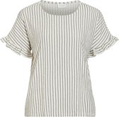VIVANILLA S/S O-NECK FLOUNCE TOP VILA (S)