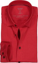 OLYMP Luxor modern fit overhemd 24/7 - rood tricot - Strijkvriendelijk - Boordmaat: 45