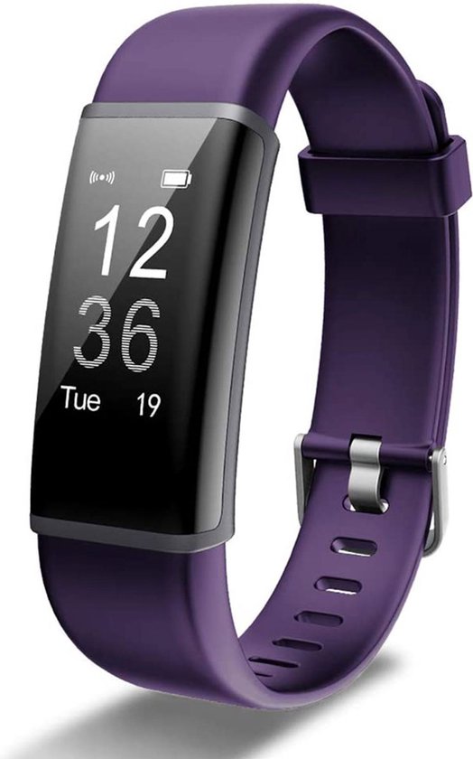 Lintelek Activity Tracker - Smartwatch Dames en Heren - ID130Plus HR - Smartwatch iOS & Android - GPS Horloge - Paars