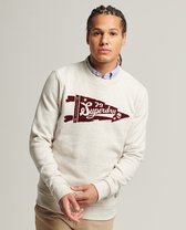 Superdry Heren Trui Vintage Collegiate Sweatshirt met ronde hals en geschreven opdruk