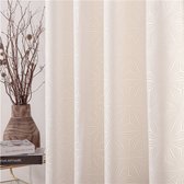 Luxe Gordijn Met Patroon - 1 stuk -  250 x 150 - Crème - Woonkamer - Lichte Verduistering - Slaapkamer