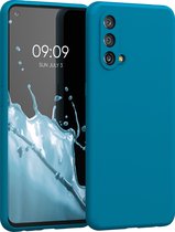 kwmobile telefoonhoesje voor OnePlus Nord CE 5G - Hoesje met siliconen coating - Smartphone case in Caribisch blauw