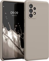 kwmobile telefoonhoesje geschikt voor Samsung Galaxy A52 / A52 5G / A52s 5G - Hoesje met siliconen coating - Smartphone case in taupe