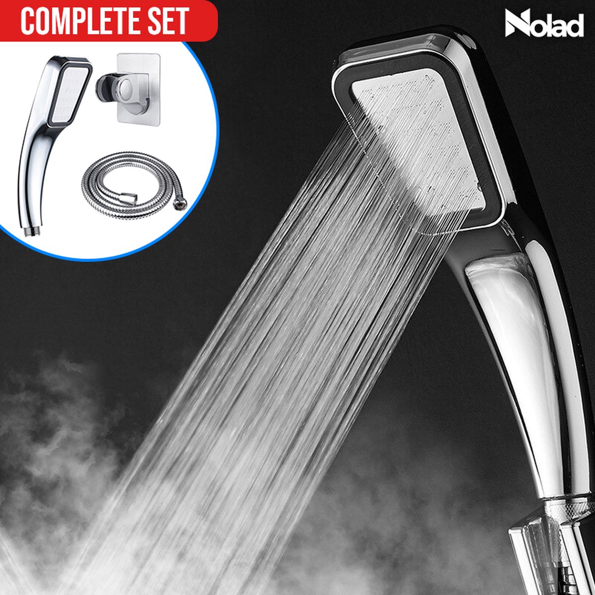 Nolad® Premium Douchekop Douchekop met Slang En Houder Douchekop