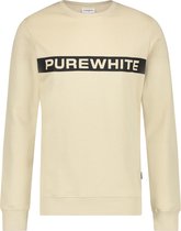 Purewhite -  Heren Regular Fit   Sweater  - Bruin - Maat S