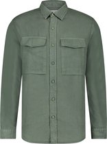 Purewhite -  Heren Regular Fit    Overhemd  - Groen - Maat L
