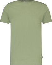 Purewhite -  Heren Loose Fit    T-shirt  - Groen - Maat L