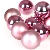 Kerstballen - Kerstboom decoratie - Kerstboomversiering - 54 stuks Roze