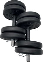 2x Verstelbare Dumbells - 2x 11 Kg - Halterset - Dumbell Set 22 Kg - Gewichten - Dumbells- Verstelbaar - Dumbells Set