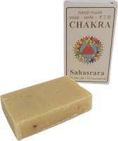 Zeep 7e Chakra Sahasrara - Met essentiële olie: Sinaasappel - Spikenard (nardus)- Handgemaakt - 70 Gram Doos
