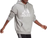 adidas - Essentials Boyfriend Logo Hoodie - Grijze Hoodie-L