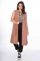 Dancing Days - SLEEVELESS COVER OVER LONG LINE Jacket - 3XL - Roze