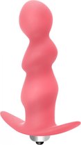 Lola Toys - First Time - Spiral Anal Plug - Spiraal vormige buttplug met vibratie - 7 functies - 100% Fluweel zacht siliconen - Anaalplug - 12cm x 2,6cm - Roze
