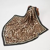 Echarpes Emilie - foulard - imprimé léopard - satin - carré - 90*90 CM