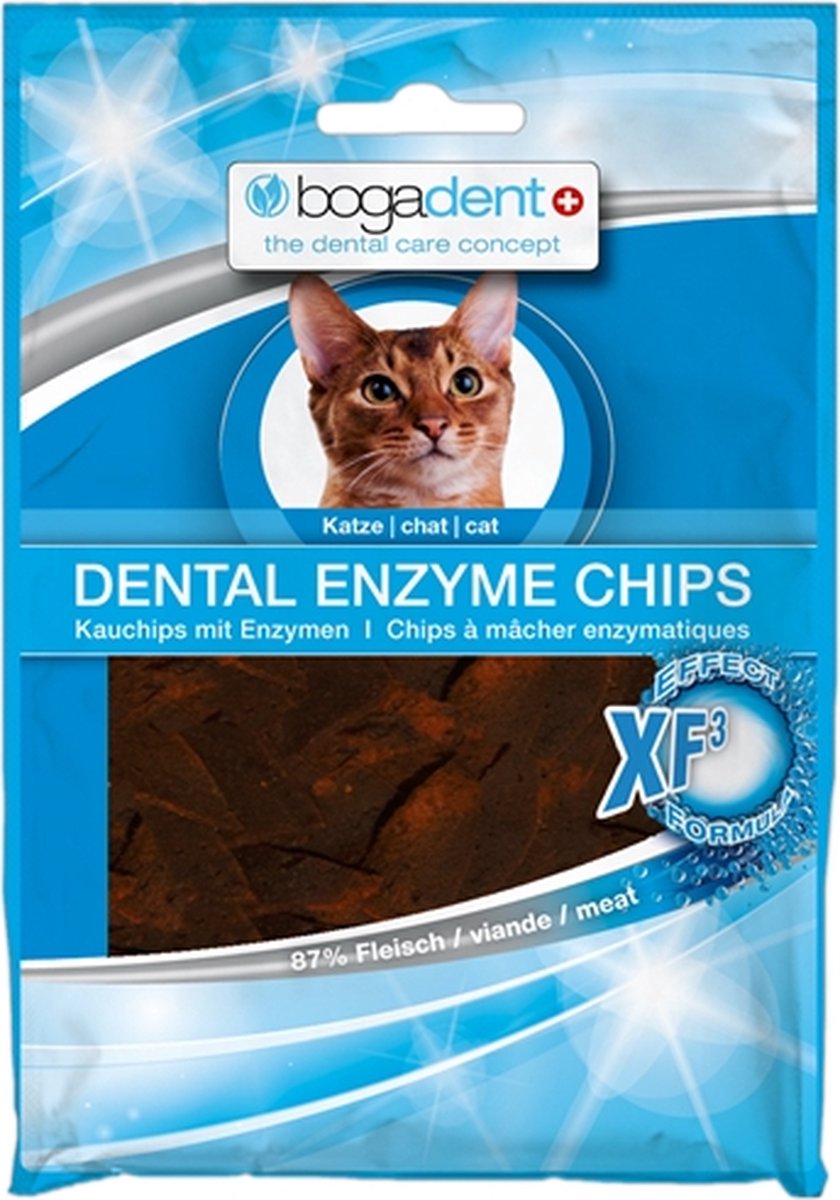 Bogadent Dental Enzyme Chips Kat - Gebitsverzorging Kat - 50 g