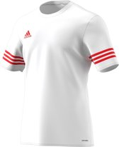 adidas Entrada 14 Sportshirt - Maat 164  - Unisex - wit/rood