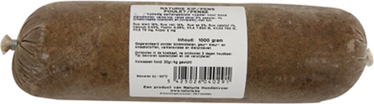 Naturis Kip Pens - Diepvries Hondenvoer 1000 Gr - Natuurlijke Voeding Zonder Granen
