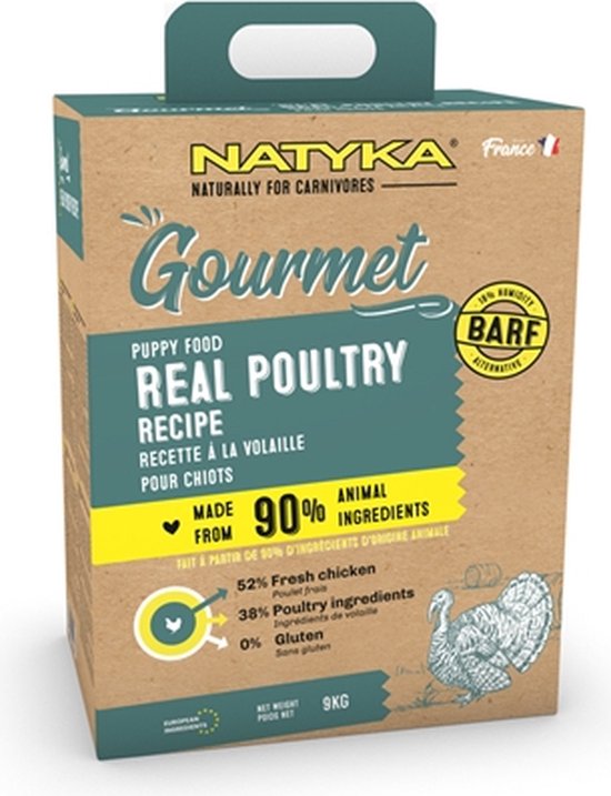 Foto: Natyka gourmet puppy poultry hondenvoer 9 kg