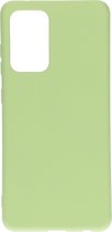 Mobiparts Siliconen Cover Case Samsung Galaxy A52 4G/5G/A52s 5G (2021) Pistache Groen hoesje