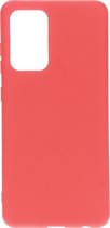 Mobiparts Siliconen Cover Case Samsung Galaxy A52 4G/5G/A52s 5G (2021) Scarlet Rood hoesje