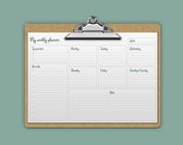 Studio Sara - A4 Weekplanner - Agenda volwassenen - 52 pagina's - Clipboard