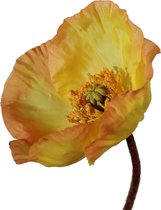 Fabulous Flowers - 3,0 stuks klaproos Fabulous yellow - zijden papaver geel