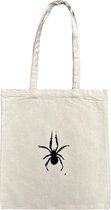 Sayyara Tote bag - Katoenen tas - Schoudertas - Handtas - Canvas - Biologisch katoen - Milieuvriendelijk - "Spider" - Dames - Heren - Naturel