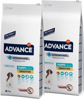 Advance Puppy Sensitive Hondenvoer 2 x 12 kg - Incl Gratis Deken