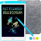 LCD Tekentablet Kinderen "Blauw" 10 inch - Kleurenscherm - Incl. Hoesje & Extra Pen - Kinderen - Speelgoed Jongens & Meisjes - Kids Tablet - Schrijfbord - Grafische Tablet - Teken