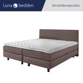 Luna Bedden - Boxspring Bella - 180x210 Compleet Bruin Glad Bed