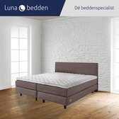 Luna Bedden - Boxspring Bella - 180x200 Compleet Bruin Glad Bed