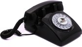 Opis 60's Retro telefoons - met draaischijf - mechanische rinkelbel - zwart