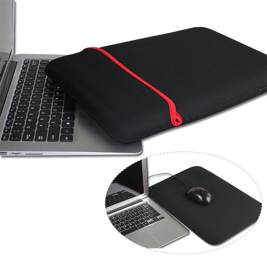 Laptop Sleeve 14 inch Zwart Macbook Laptophoes Waterdicht