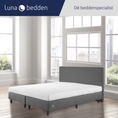 Luna Bedden - Boxspring Stella - 200x200 Compleet Antraciet Glad Bed
