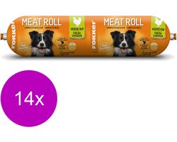 14x Fokker Meat Roll Hondenvoer Nat Kip - Zalm 350 gr