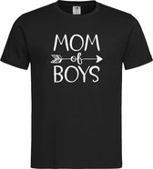 Tshirt - Mom of Boys - Unisex - Tekst Tshirt - Moederdag - Kado - Maat L