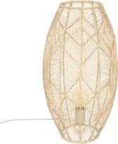 Atmosphera Kita Lamp rattan - H48 cm - Beige - Naturel - Vloerlamp - Bohemien stijl