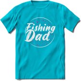 Fishing Dad - Vissen T-Shirt | Roze | Grappig Verjaardag Vis Hobby Cadeau Shirt | Dames - Heren - Unisex | Tshirt Hengelsport Kleding Kado - Blauw - L