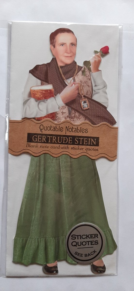 the unemployed philosophers guild gertrude stein quotable notes bedankt wenskaart - verjaardagskaart- ansichtkaart – felicitatiekaart met Envelop