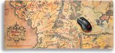Lord Of The Rings Kaart Muismat - Gaming Mousepad - Middle Earth Map - 80x40