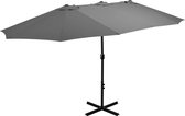 vidaXL Tuinparasol met aluminium paal 460x270 cm antraciet