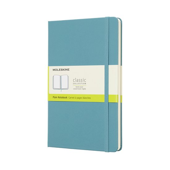Couverture rigide pour ordinateur portable Moleskine Classic - Grand - Bleu - Blanc