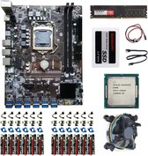 B250-BTC 12 GPU ETH Mining Rig Moederbord + CPU + Koeler + 4G RAM + 120G SSD + 12 stuk PCIE Riser + 1 jaar garantie