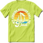 Fishing Dad - Vissen T-Shirt | Grappig Verjaardag Vis Hobby Cadeau Shirt | Dames - Heren - Unisex | Tshirt Hengelsport Kleding Kado - Groen - XXL