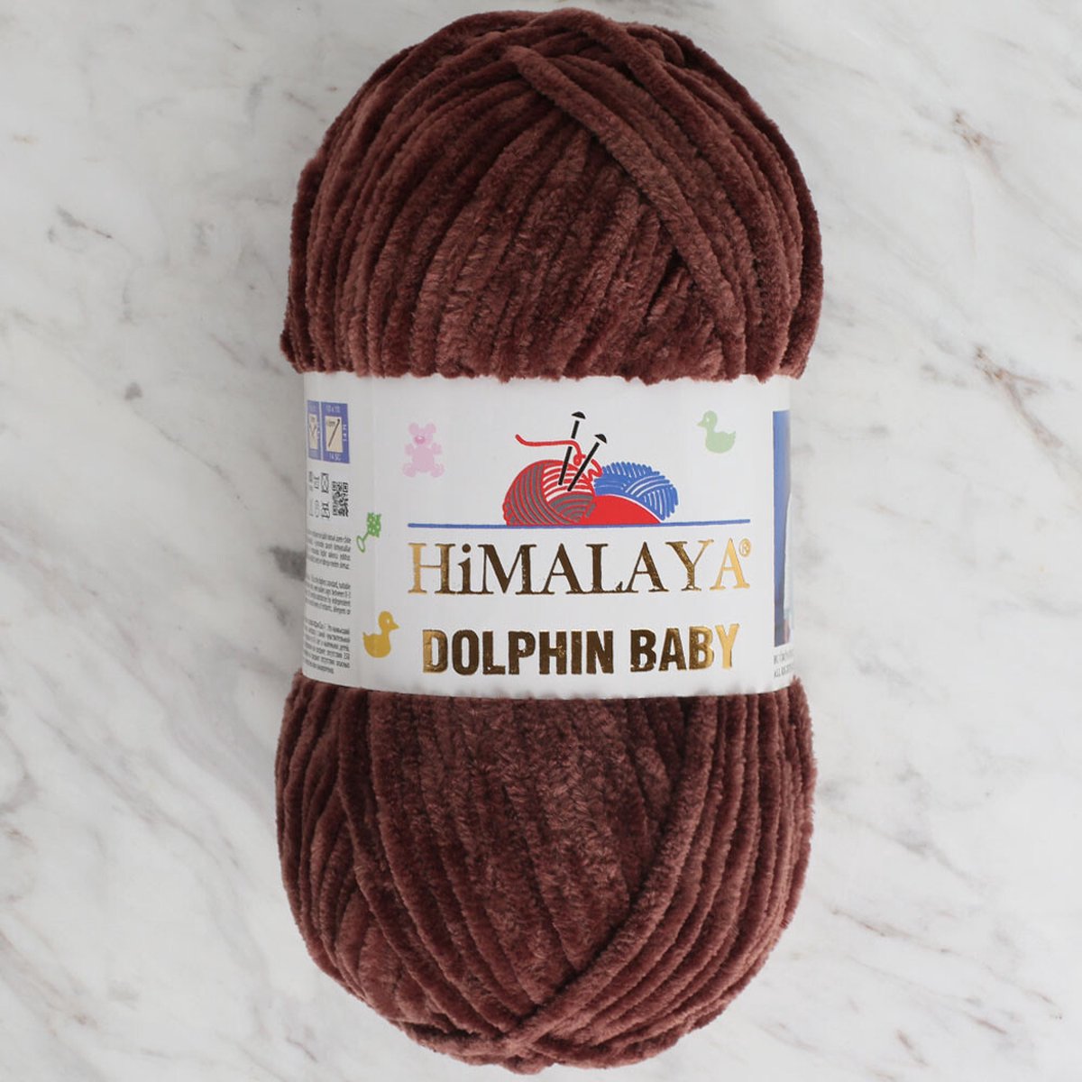Himalaya Dolphin Baby 80366 Zandbruin Fluwelen Garen, Breien en Haken, 100g, Super Zacht, Fluweel Breigaren, Volumineuze Pluche, Schijnen Fluweelachtig, Chenille Dolfijn Baby Wol, Amigurumi, Velluto Velours, Breiwol, Haakgaren, Kind Deken