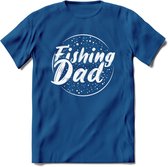 Fishing Dad - Vissen T-Shirt | Grappig Verjaardag Vis Hobby Cadeau Shirt | Dames - Heren - Unisex | Tshirt Hengelsport Kleding Kado - Donker Blauw - M