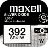 MAXELL - 392 / SR41W - Zilveroxide Knoopcel - horlogebatterij - 2 (twee) stuks