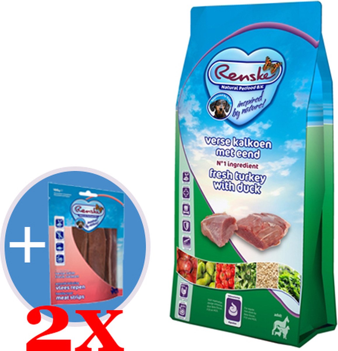 Renske  super premium adult kalkoen / eend hondenvoer 12 kg